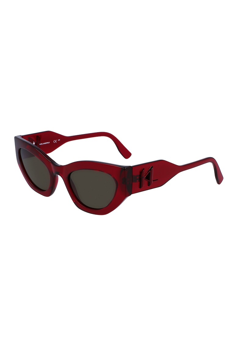 Ochelari de soare cat-eye cu rama groasa