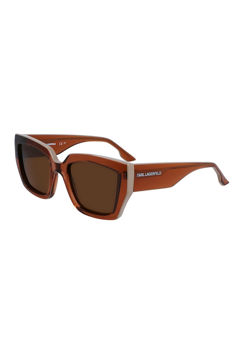 Ochelari de soare butterfly cu lentile uni - Bej/Maro Siena
