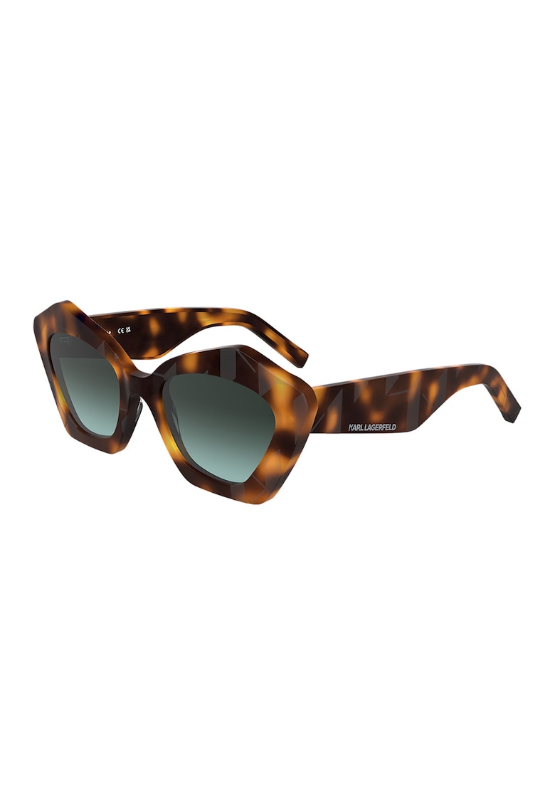 Ochelari de soare cat-eye cu lentile in degrade - Maro inchis/Maro scortisoara