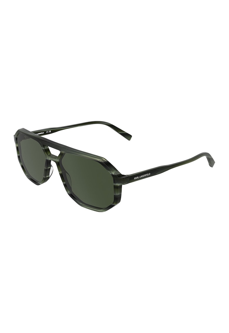 Ochelari de soare aviator cu lentile uni - Verde inchis