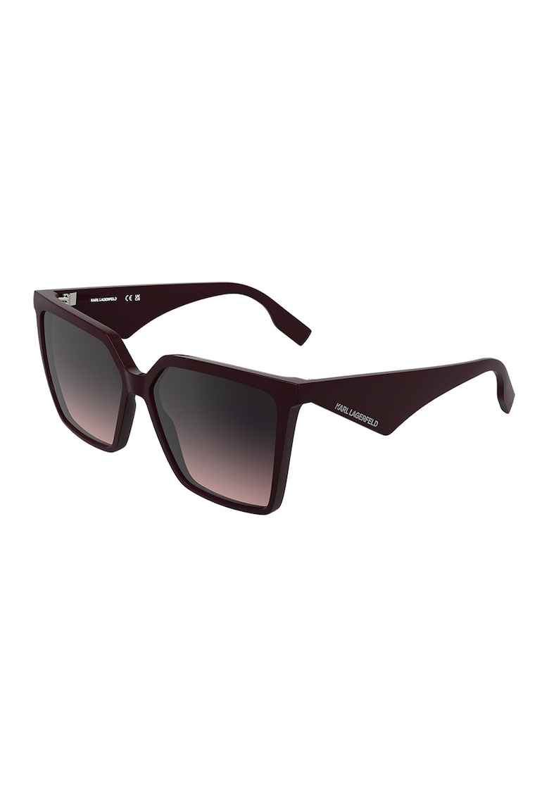 Ochelari de soare patrati cu lentile in degrade - Violet pruna