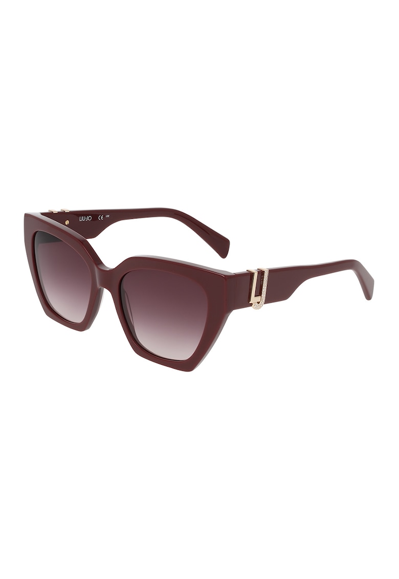 Ochelari de soare butterfly cu lentile in degrade - Auriu/Visiniu inchis