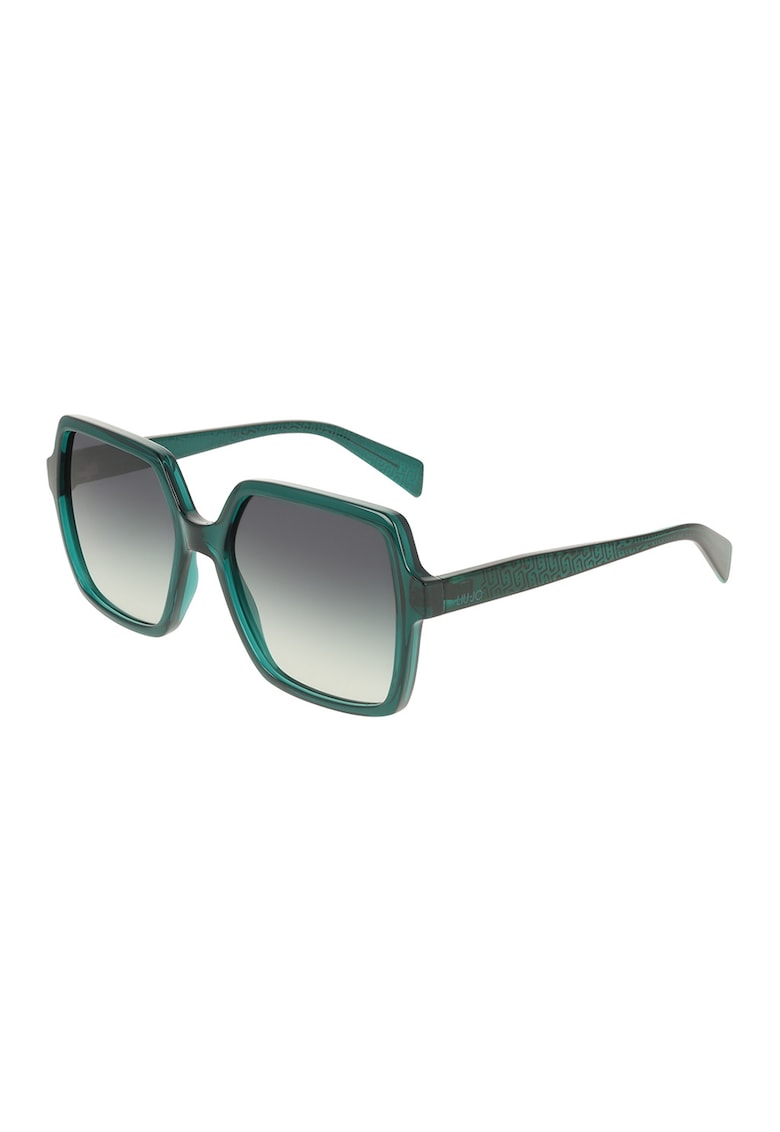 Ochelari de soare patrati cu rama cu model - Verde smarald