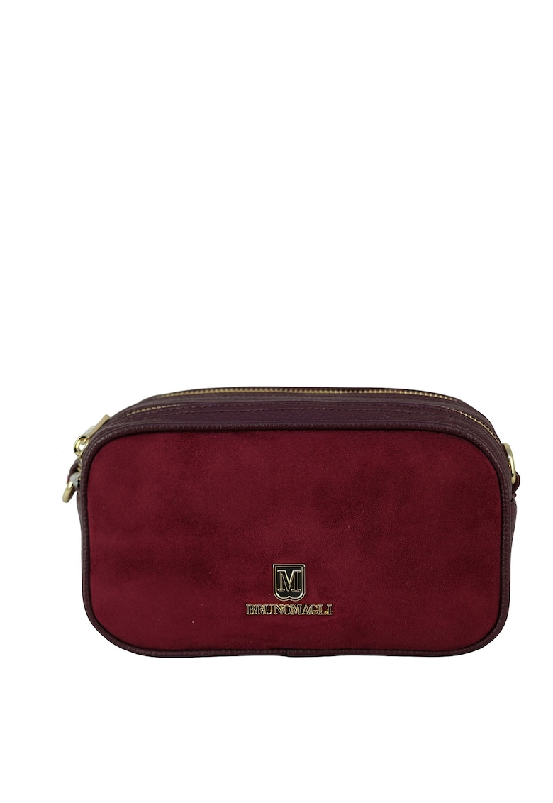 Geanta crossbody cu 2 compartimente Rita - Visiniu