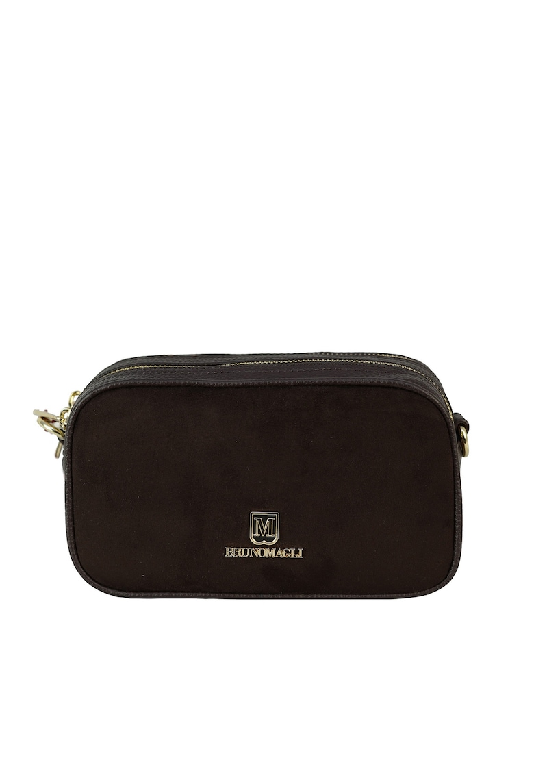 Geanta crossbody cu 2 compartimente Rita - Maro inchis