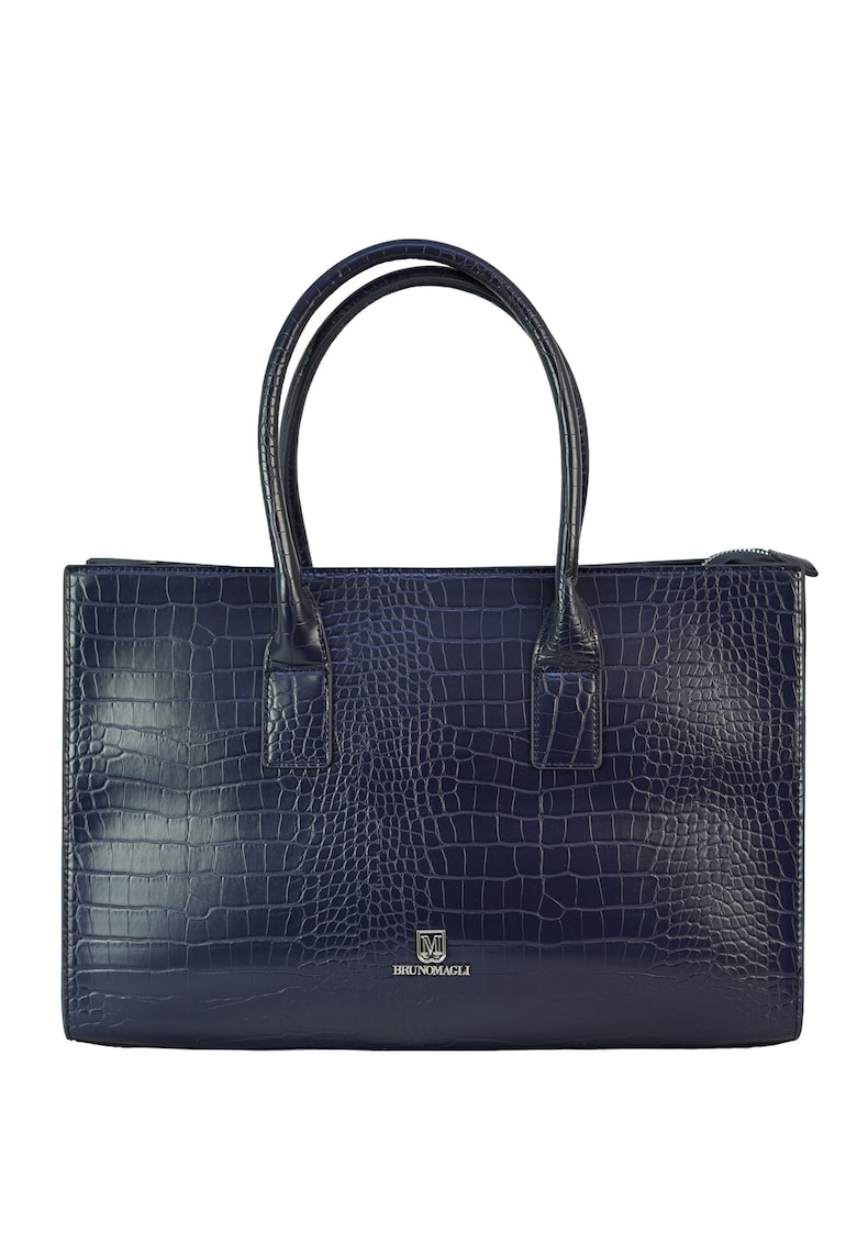 Geanta shopper de piele ecologica Dames - Albastru