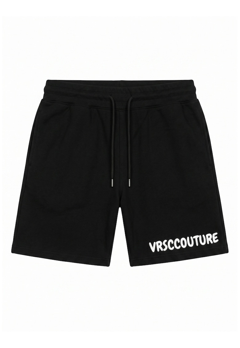 Pantaloni scurti cu imprimeu logo Nyxos Nova - Negru