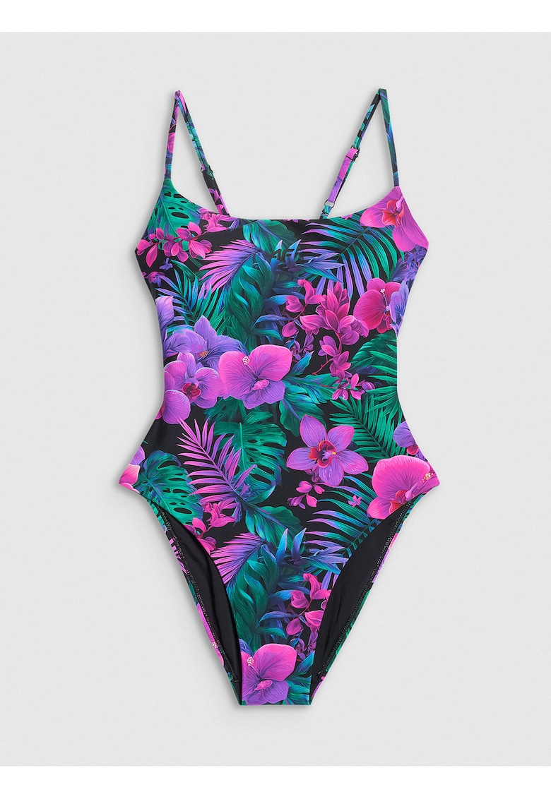 Costum de baie intreg dama - croiala ajustata - uscare rapida - multicolor