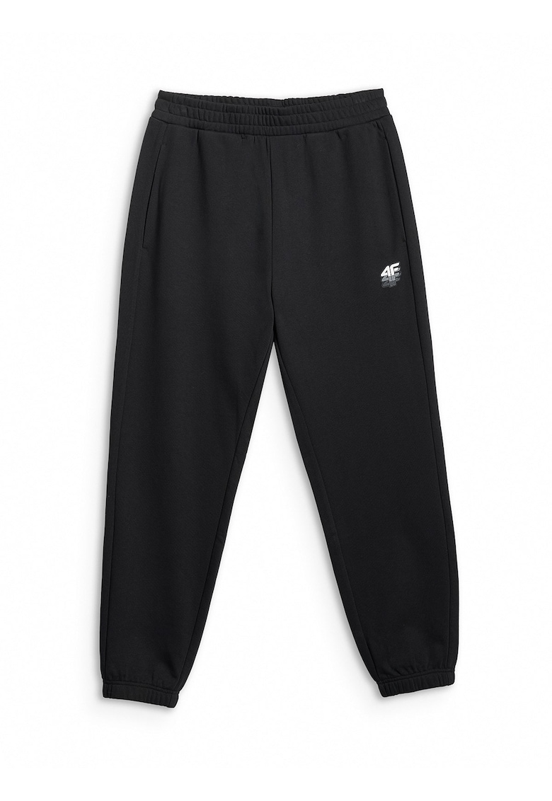 Pantaloni sport barbati croiala lejera - 2 buzunare - negru - tesatura tip trening