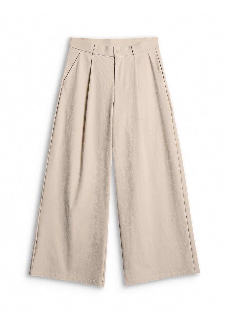 Pantaloni dama - picioare largi - crem