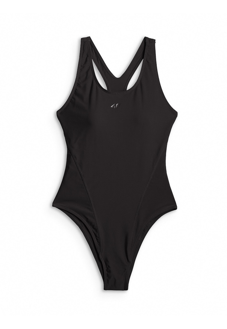 Costum de baie intreg - croiala ajustata - uscare rapida - negru - material cu protectie impotriva clorului