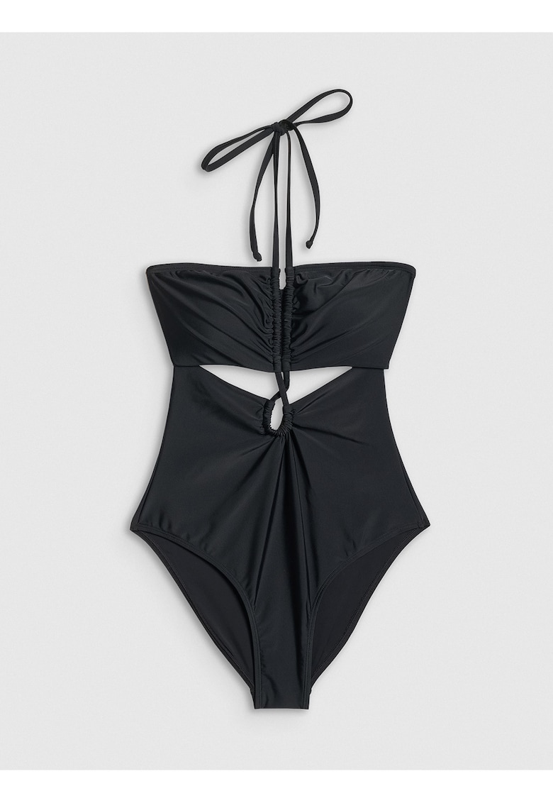 Costum de baie intreg - negru - croiala slim - uscare rapida
