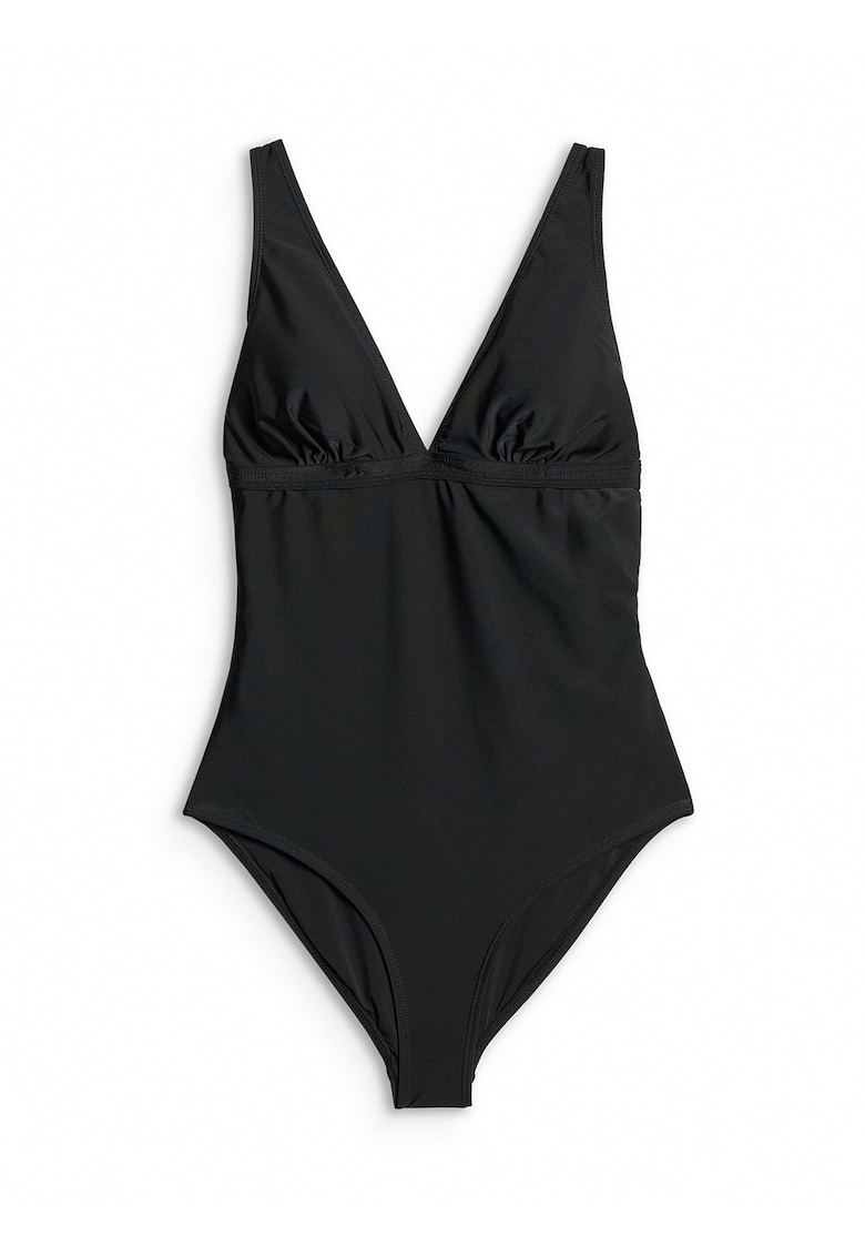 Costum de baie dintr-o singura piesa - croiala slim - bretele reglabile - Negru