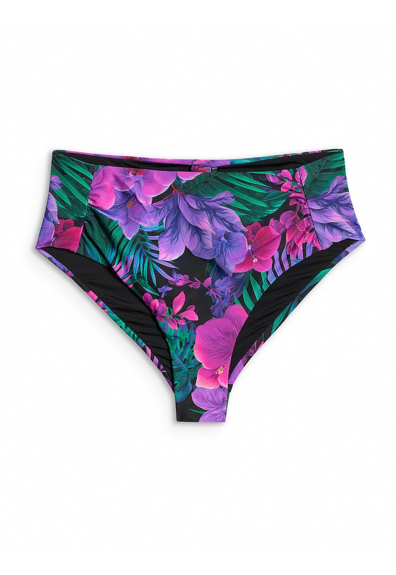 Costum de baie dama - slip de bikini - talie inalta - croiala slim - multicolor