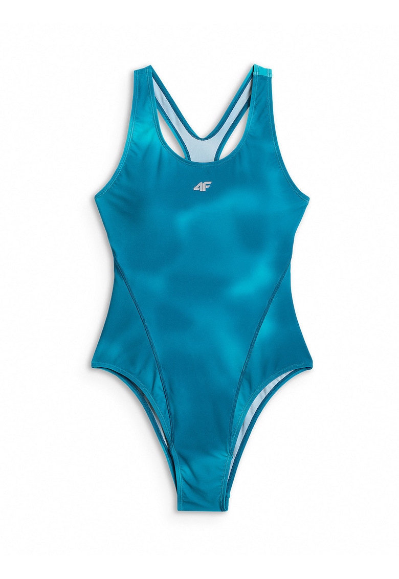 Costum de baie intreg - turcoaz - croiala ajustata - uscare rapida