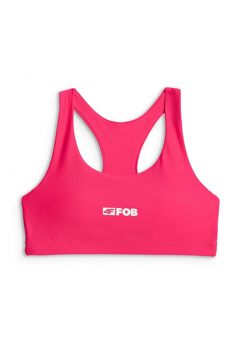 Top de baie sportiv - roz - rezistent la clor - cu uscare rapida - cupe integrate