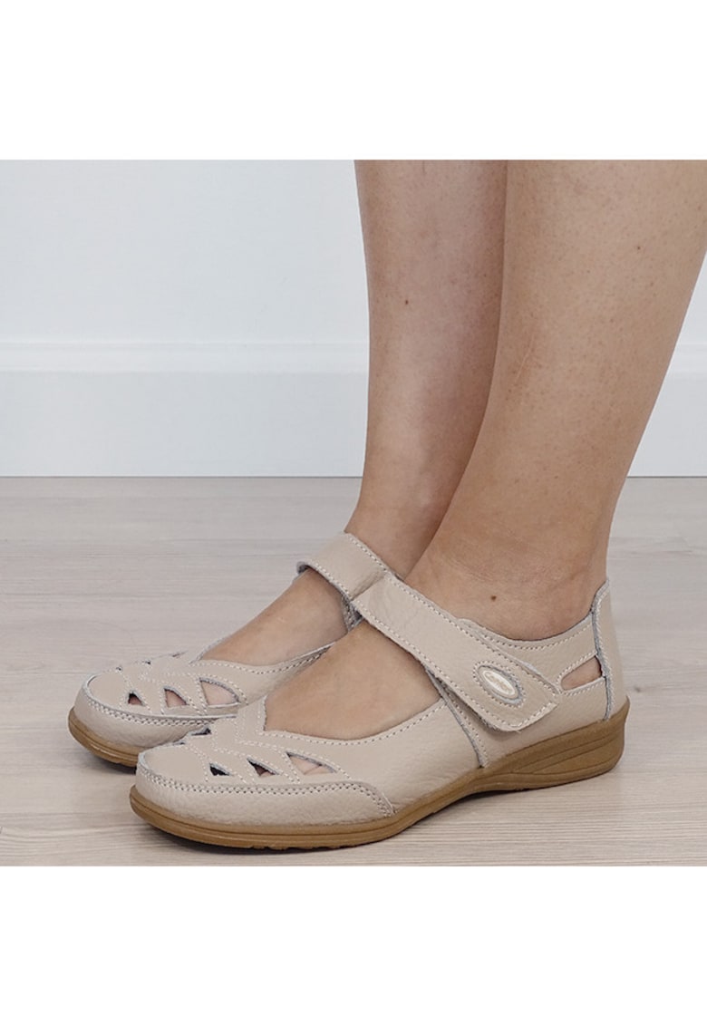 Balerini piele naturala Anisoara nude M4 20521 - Nude