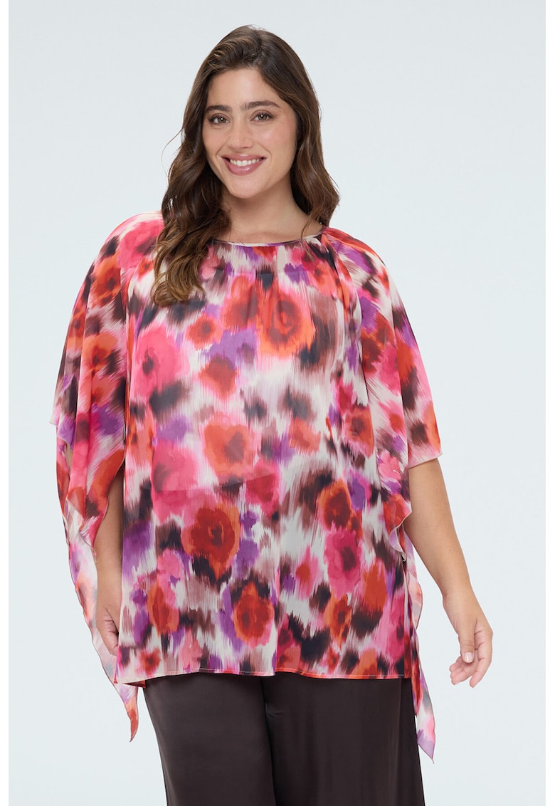 Bluza vaporoasa cu imprimeu floral - Multicolor