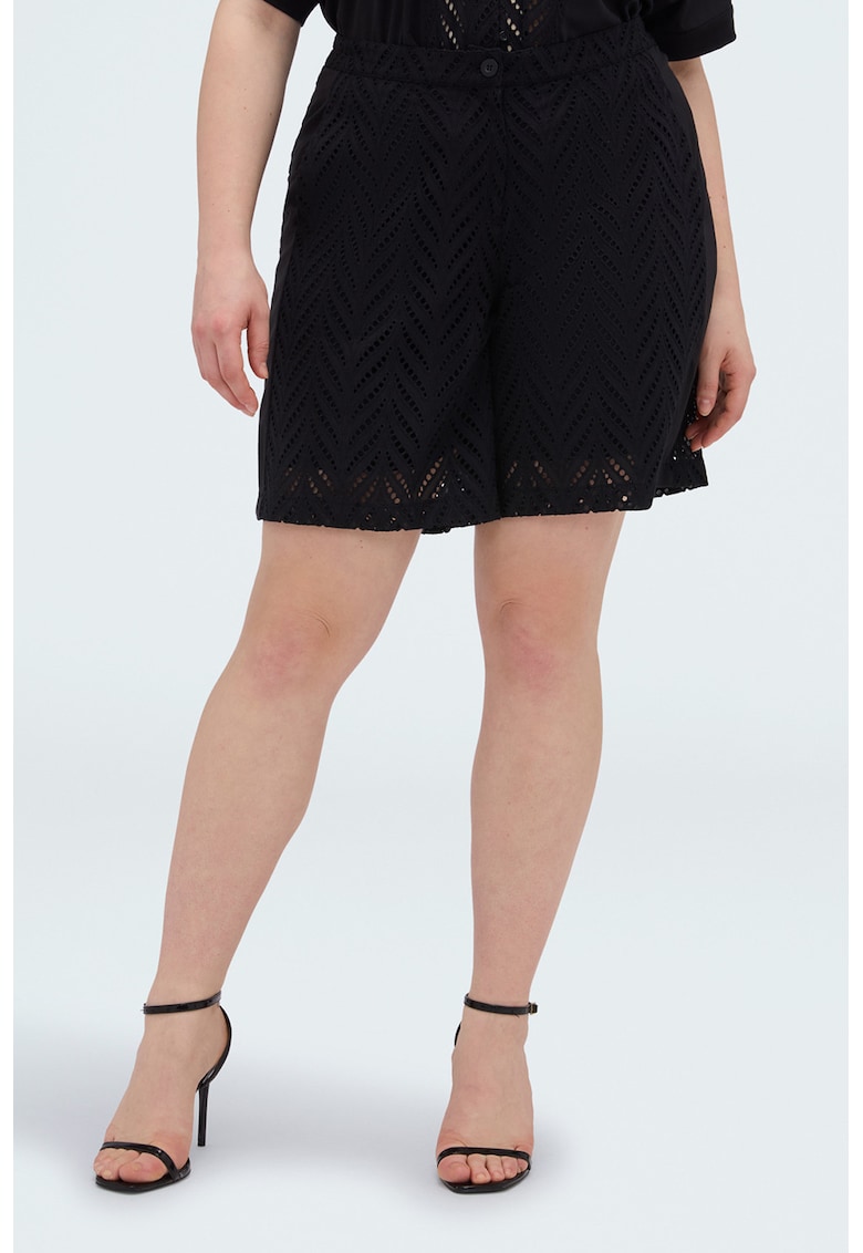 Pantaloni scurti cu perforatii discrete - Albastru ultramarin