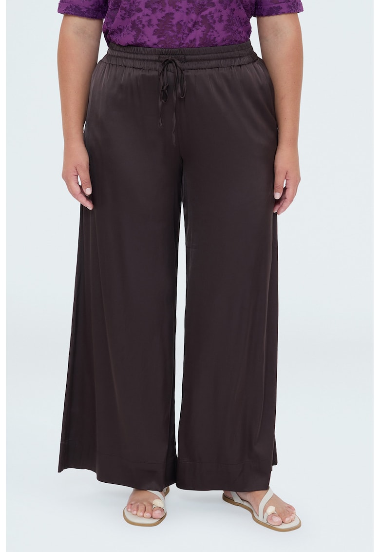 Pantaloni cu croiala ampla si cordon - Midnight Purple