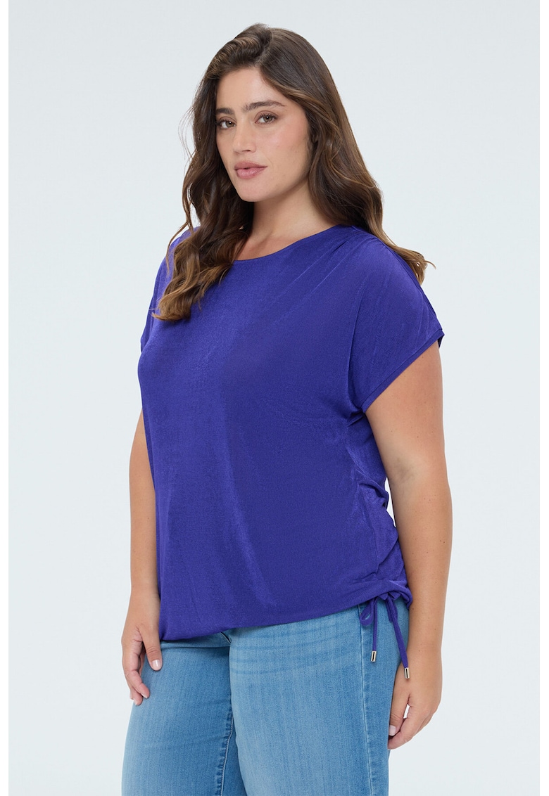 Tricou uni cu decolteu rotund