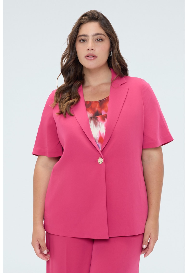 Sacou vaporos cu maneci scurte - Fucsia