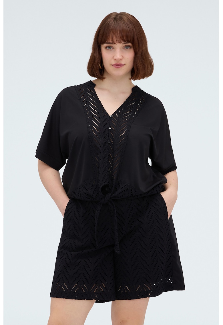 Bluza-tunica cu design nod - Negru stins