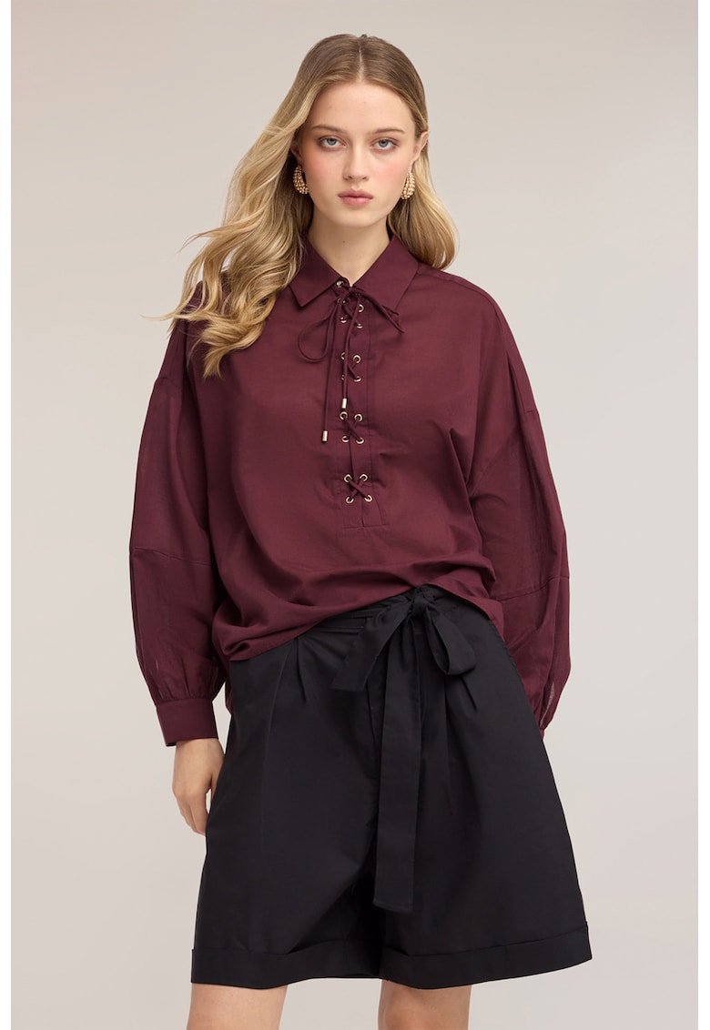 Camasa lejera cu guler clasic - Violet pruna -