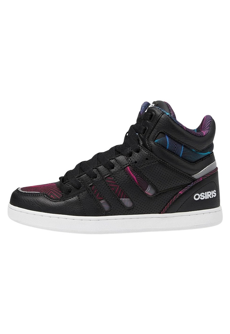 Pantofi sport mid-high de piele sintetica