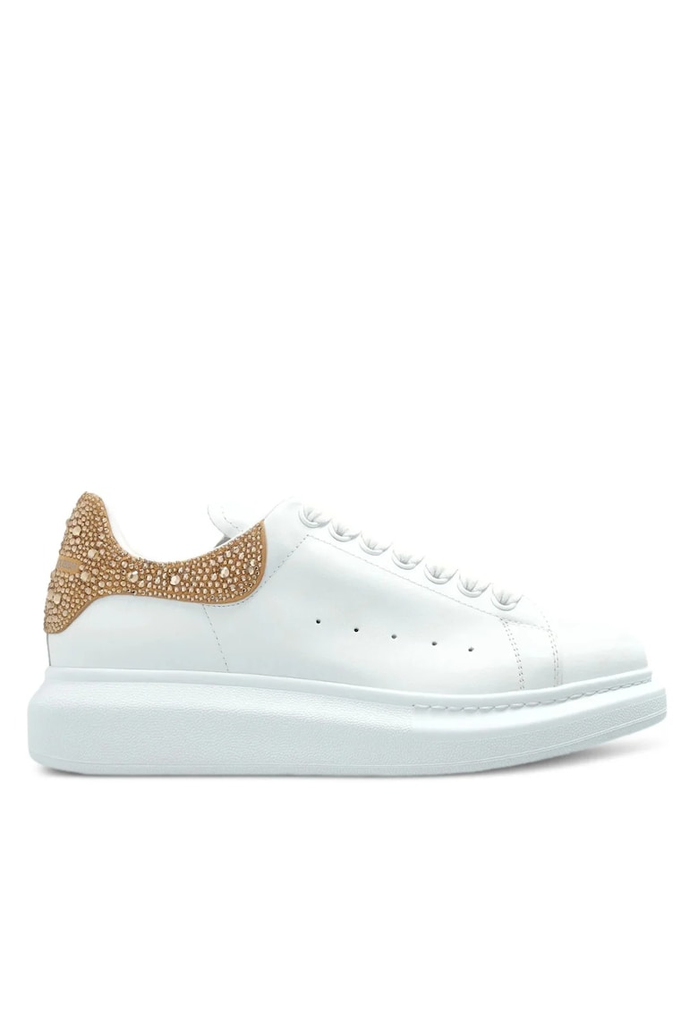 Sneakers femei - Oversized Crystals - Alb/Galben