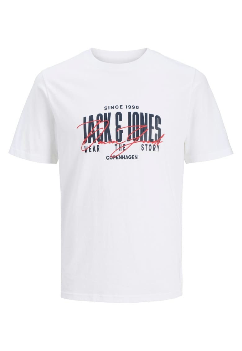 Plus Tricou la baza gatului barbati big sizes - din bumbac - Regular Fit - Alb