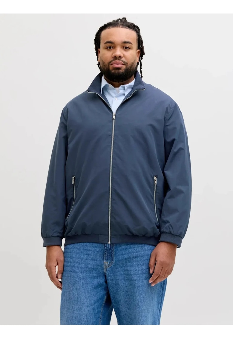 Plus Jacheta bomber - barbati big sizes - Albastru inchis
