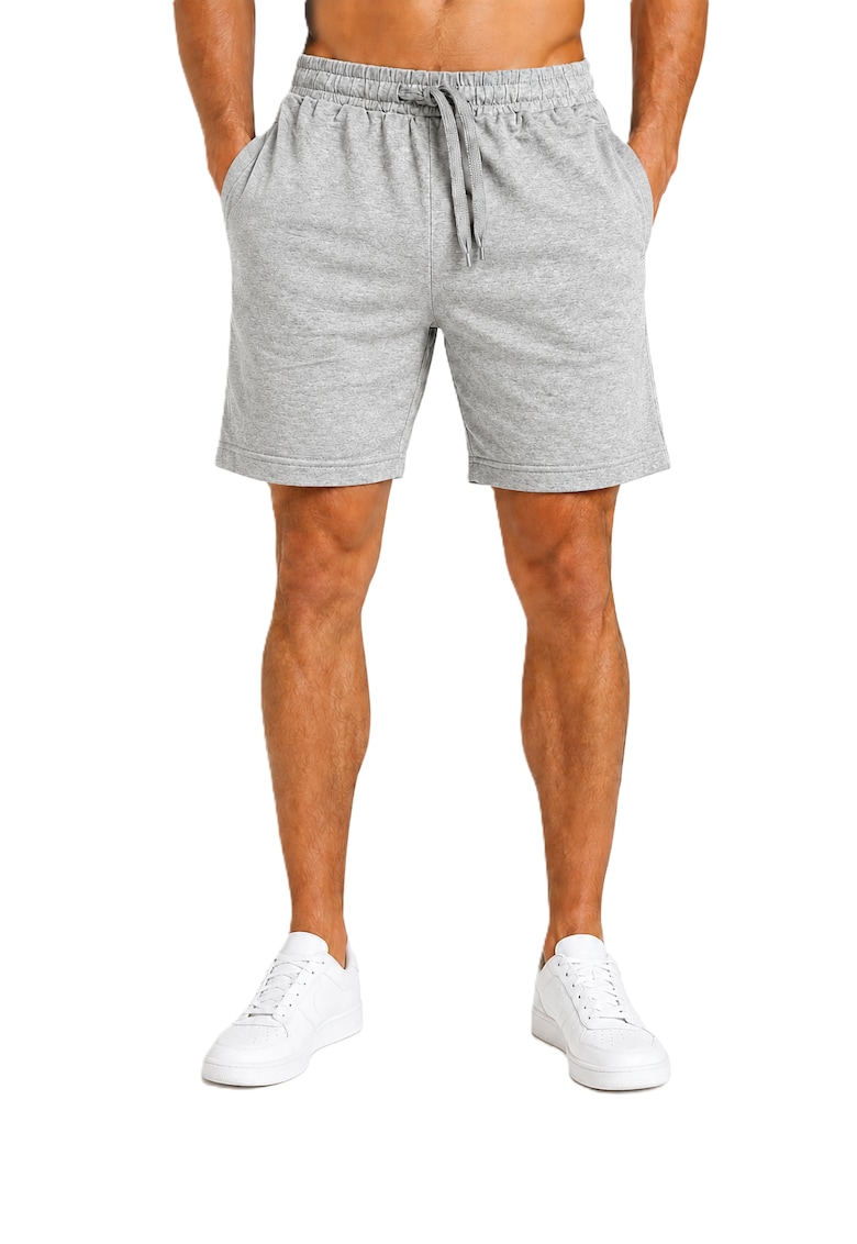 Bermude de trening cu talie medie
