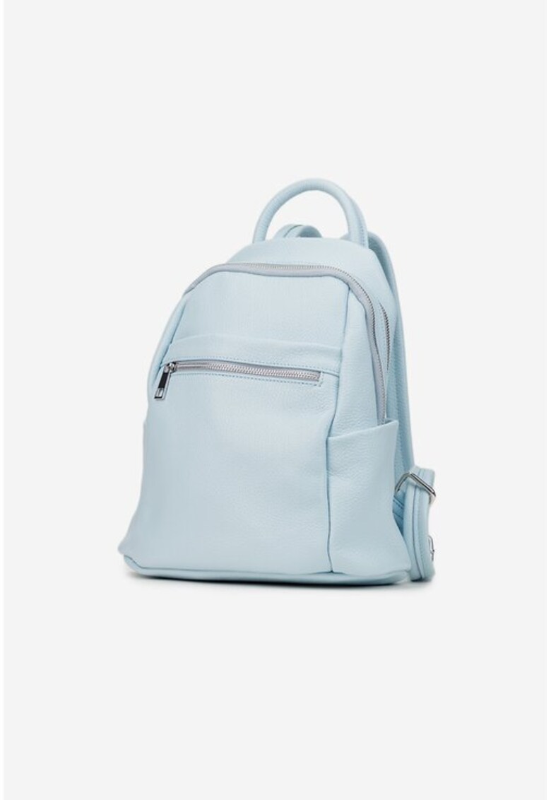 Rucsac dama bleu din piele naturala