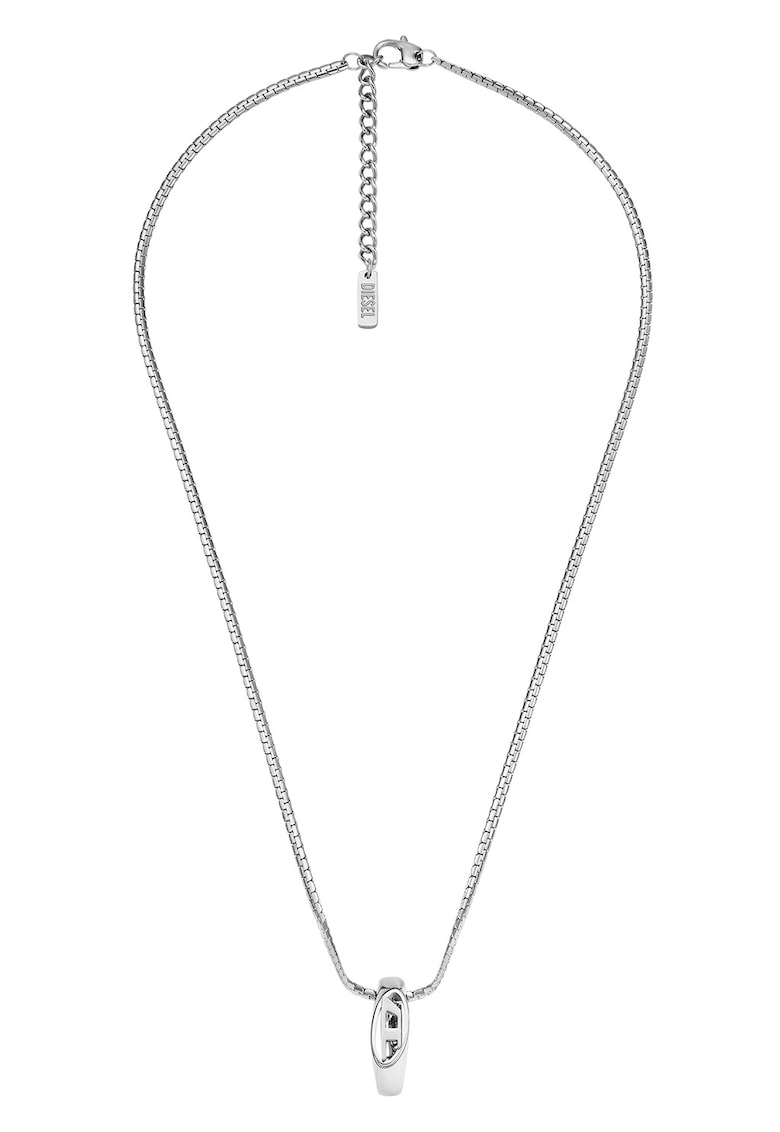 Colier unisex cu pandantiv inel - Argintiu