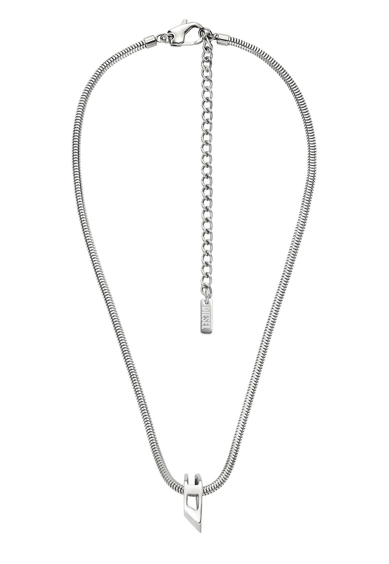 Colier unisex cu pandantiv logo - Argintiu
