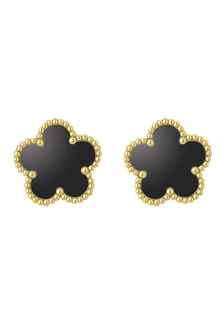 Cercei floricele - aurit 18k - inox - 0.9x0.9cm