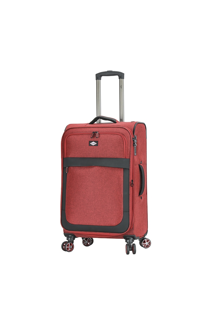 Troler Extensibil Poliester - 4 roti duble - 33506 - Rosu inchis