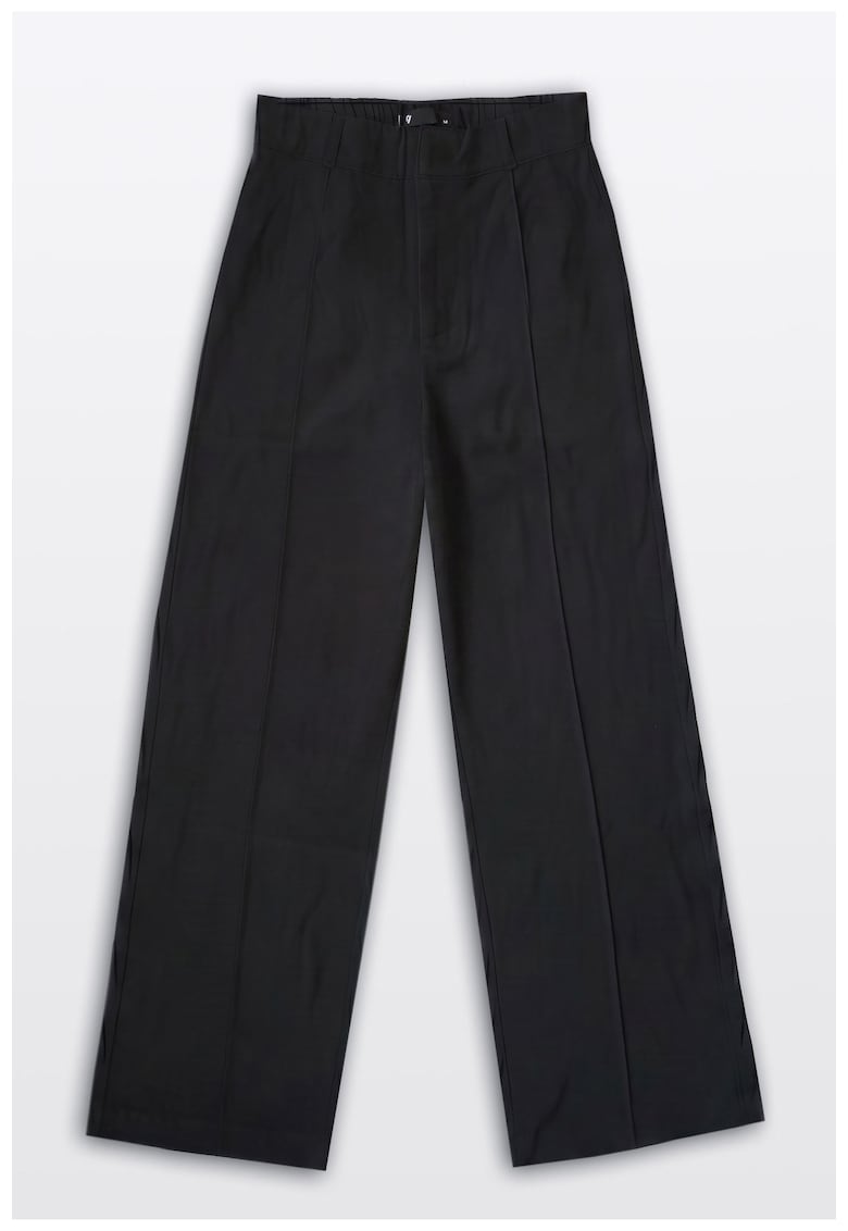 Pantaloni drepti cu insertie elastica in talie
