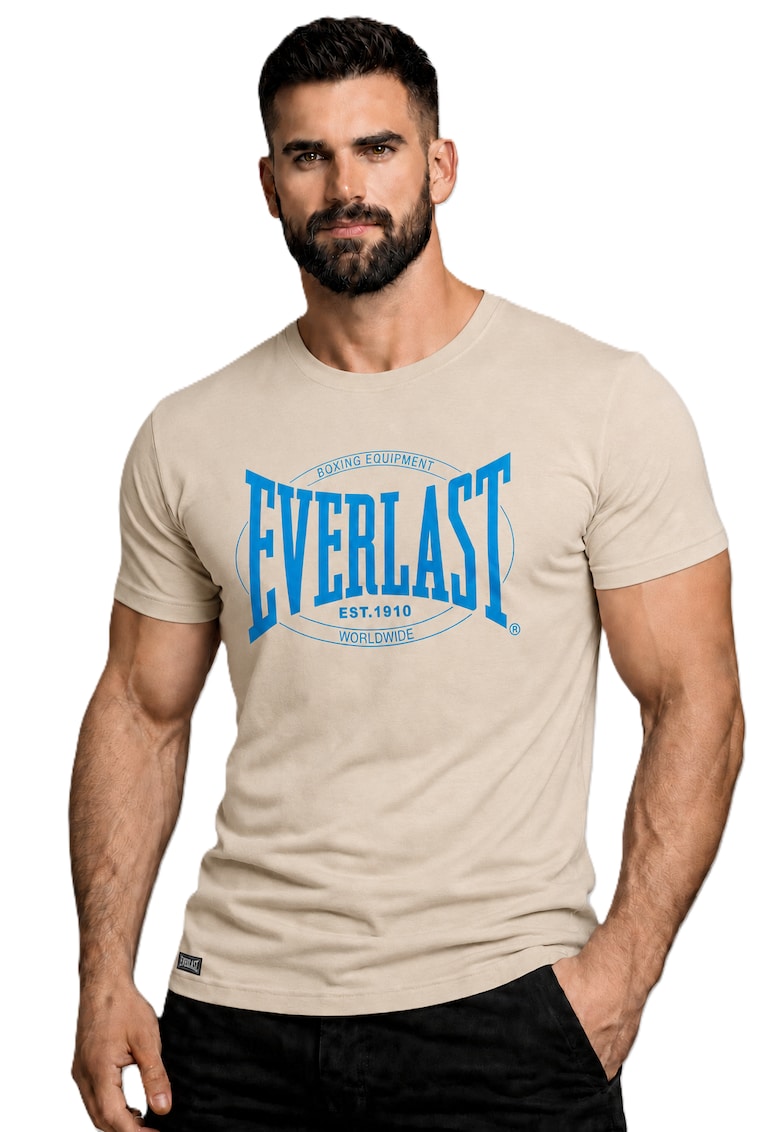 Tricou cu croiala slim fit si logo