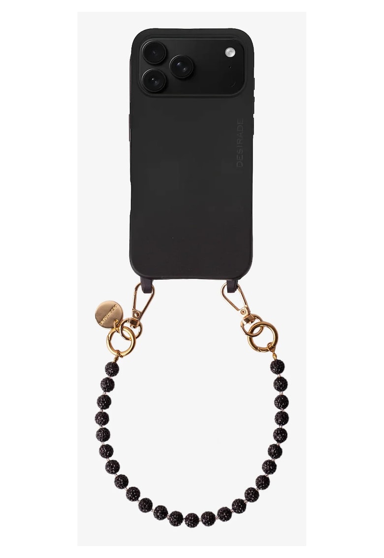 Bratara pentru telefon cu cristale - Cristal Noir - 32cm