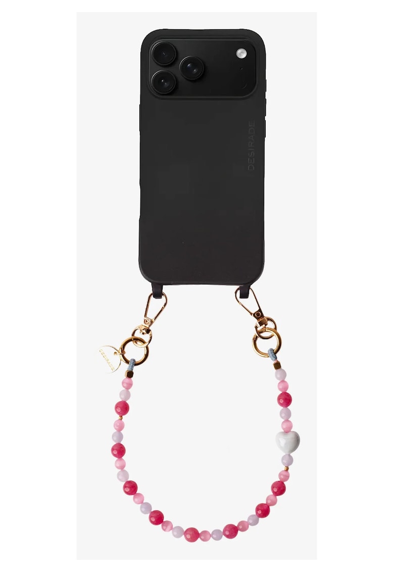 Bratara pentru telefon cu pietre naturale - Aqua Rose - 32cm