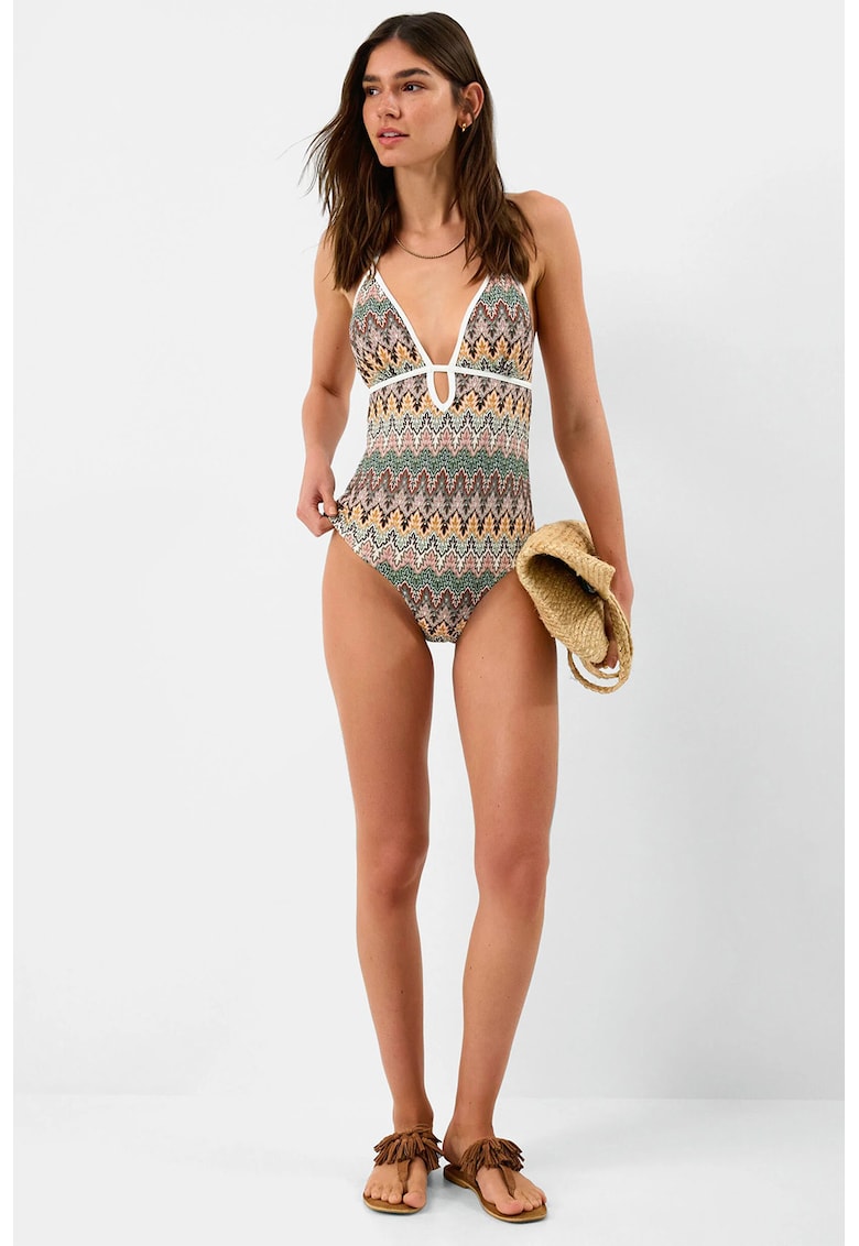 Costum de baie intreg cu bretea ajustabila - Multicolor