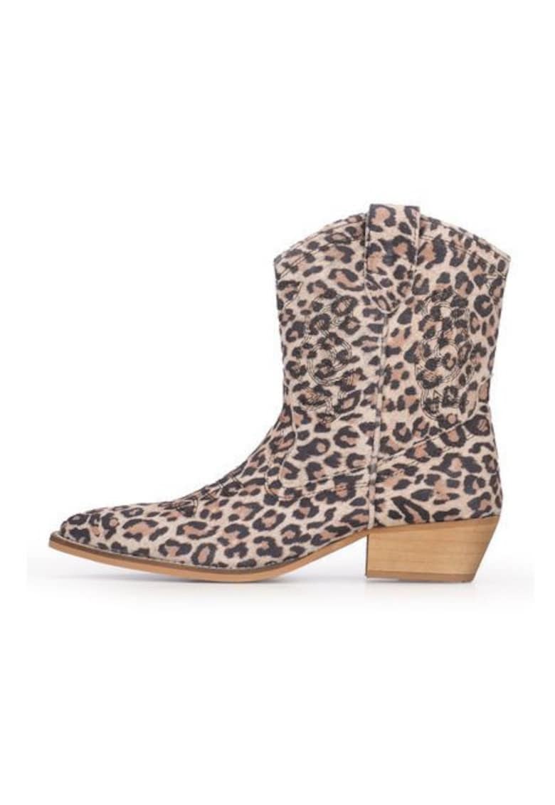 Ghete tip cowboy cu imprimeu animal print