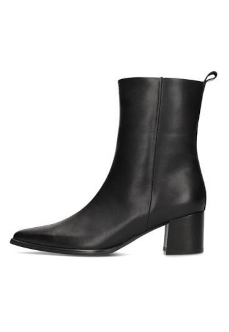 Botine din piele cu toc masiv Febe -