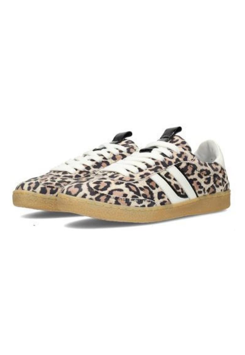 Pantofi sport din piele cu animal print