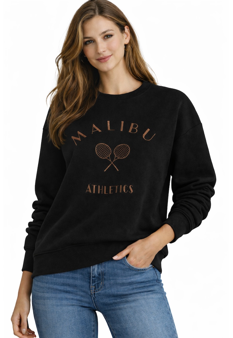 Bluza de trening cu text brodat -