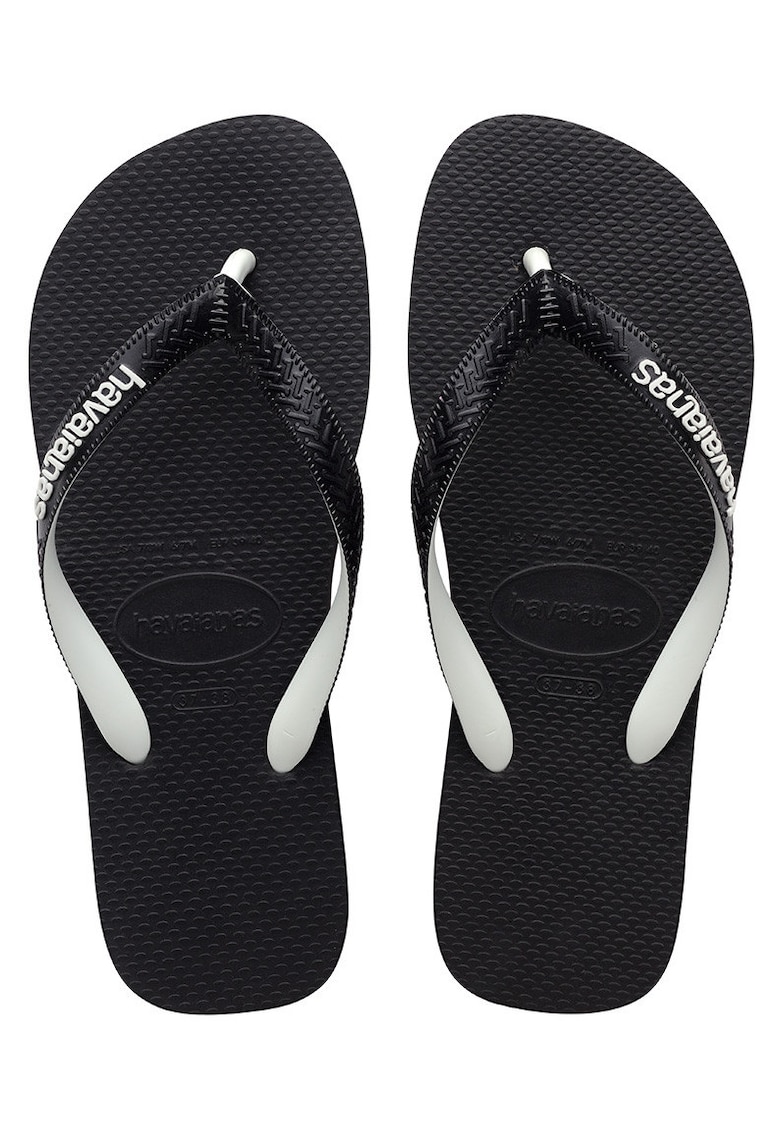 Papuci flip-flop cu bareta separatoare si logo