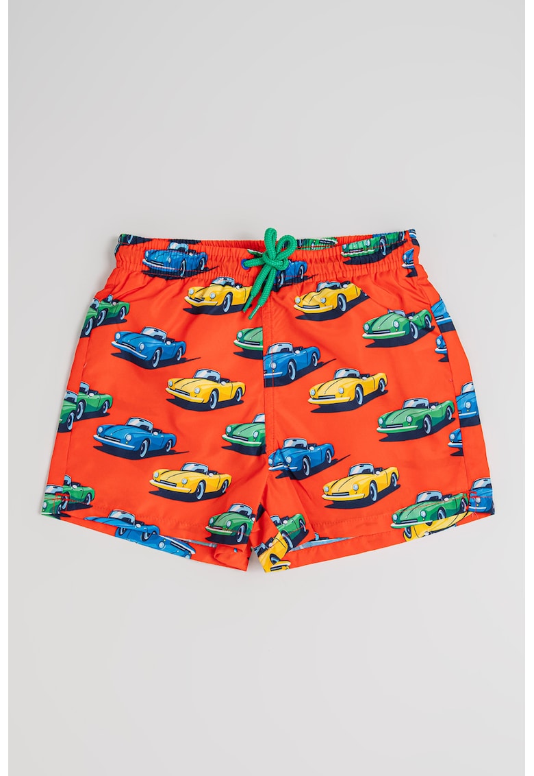 Costum de baie cu model masini - Rosu/Verde/Albastru