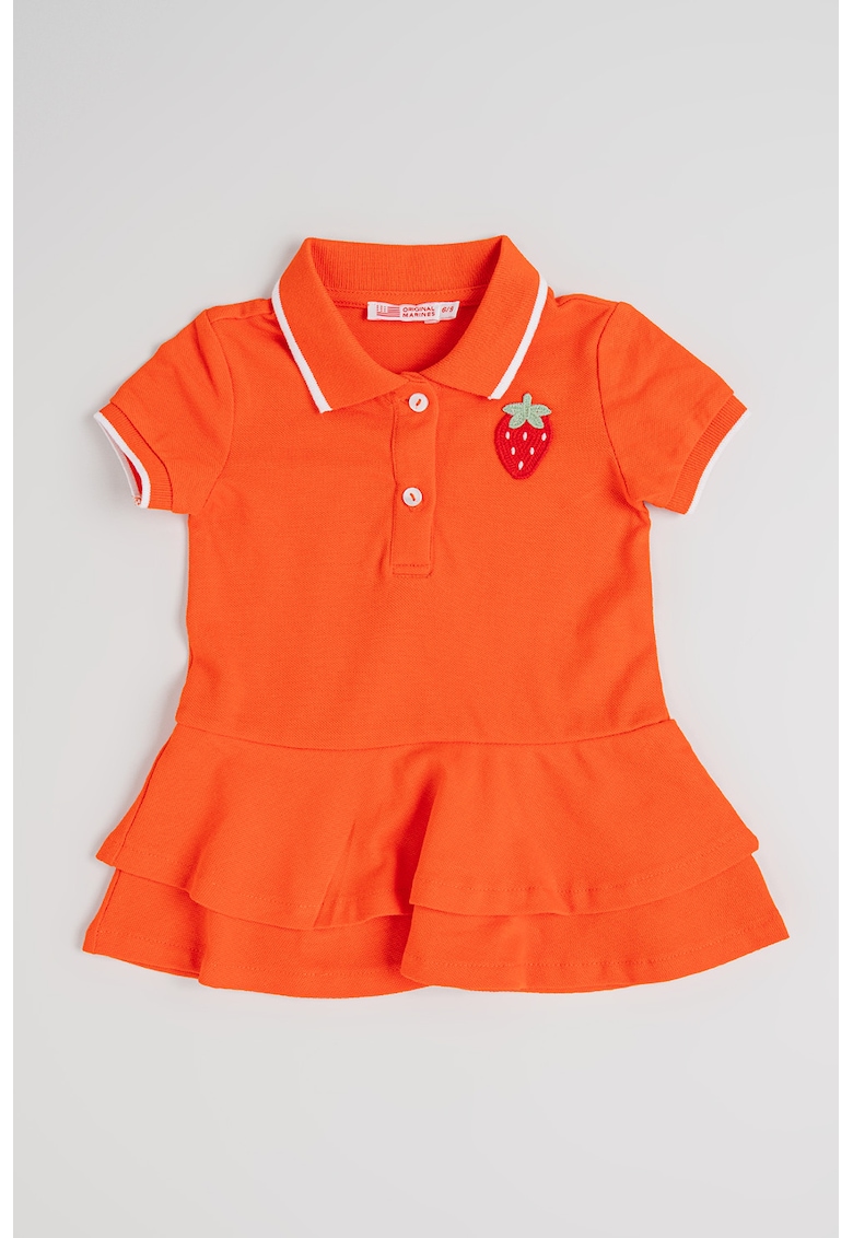 Rochie polo cu aplicatie cu model capsune - Rosu